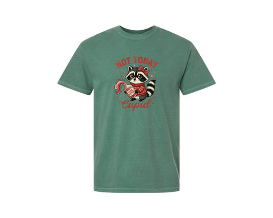 Not Today Cupid Valentines Raccoon 2 Graphic T-Shirt