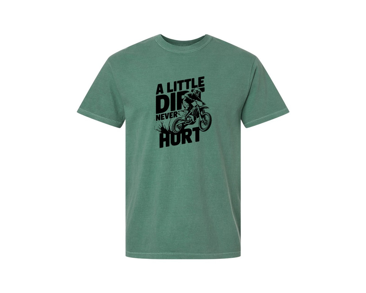 brand:Comfort Colors|color:Light Green|A Little Dirt Never Hurt T Shirt Des Graphic T-Shirt