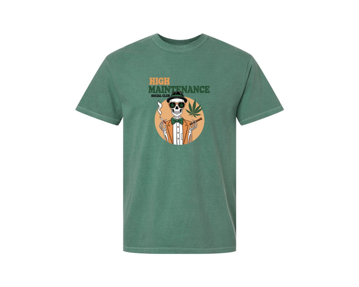 brand:Comfort Colors|color:Light Green|High Maintenance Social Club 3 Graphic T-Shirt