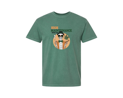 brand:Comfort Colors|color:Light Green|High Maintenance Social Club 3 Graphic T-Shirt
