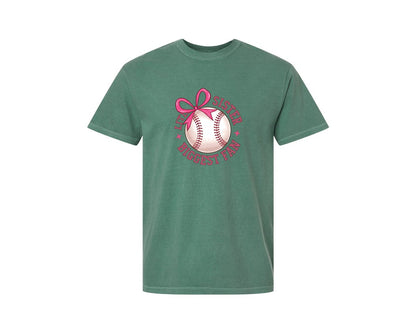brand:Comfort Colors|color:Light Green|Baseball Sister Little Sister Graphic T-Shirt
