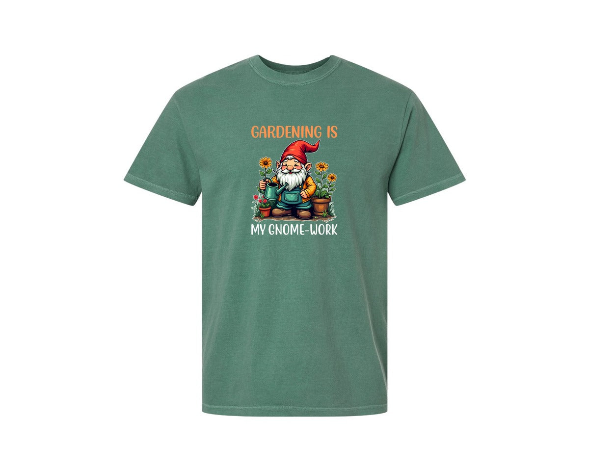 brand:Comfort Colors|color:Light Green|Gardening Is My Gnome Work T Shirt Graphic T-Shirt