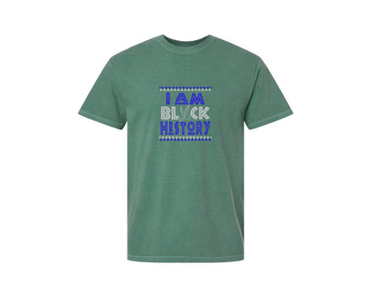 brand:Comfort Colors|color:Light Green|I Am Black History Zeta Inspired Graphic T-Shirt