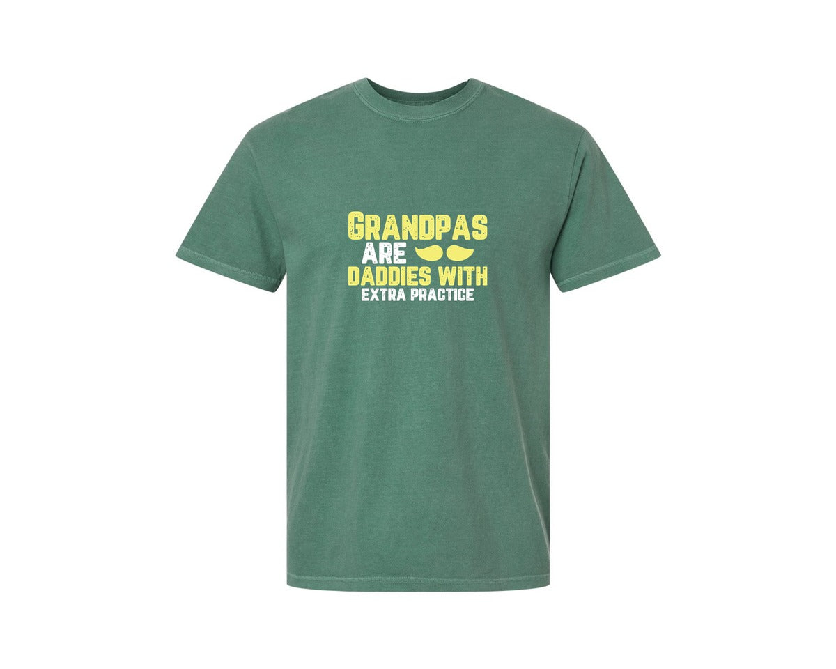 brand:Comfort Colors|color:Light Green|Grandpas Daddies T Shirt Crafts Graphic T-Shirt