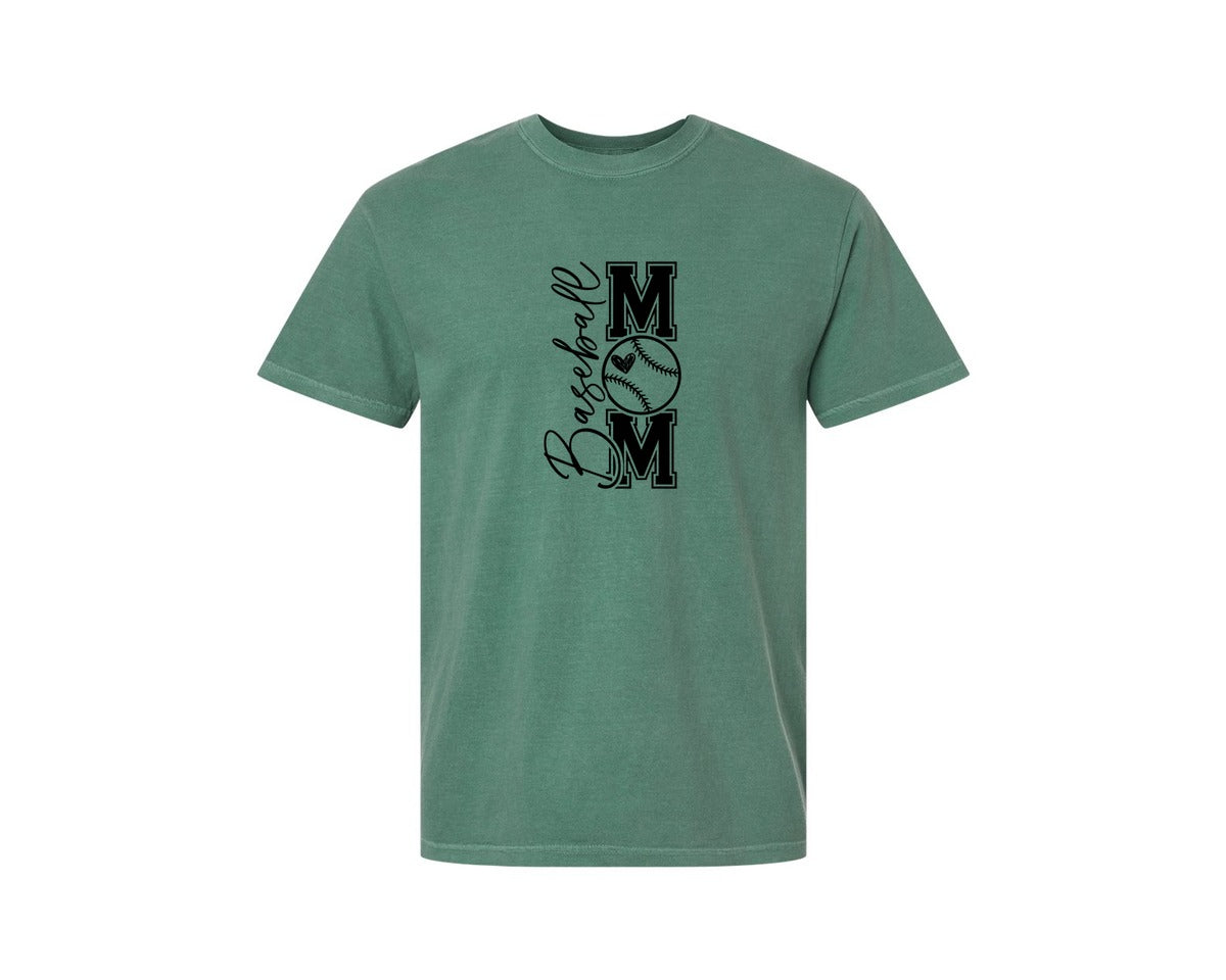 brand:Comfort Colors|color:Light Green|Baseball Mom Baseball Mom 2 Graphic T-Shirt
