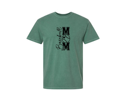 brand:Comfort Colors|color:Light Green|Baseball Mom Baseball Mom 2 Graphic T-Shirt