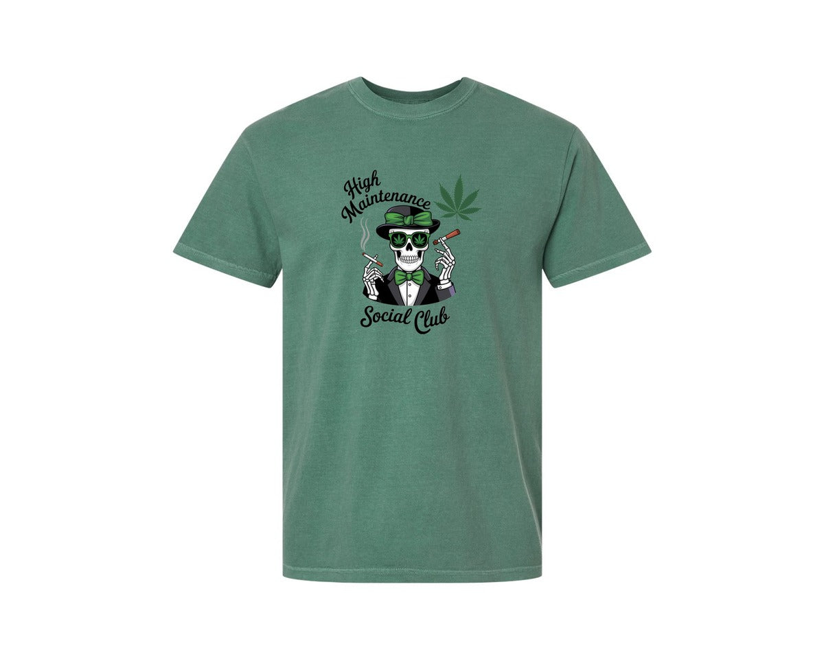 brand:Comfort Colors|color:Light Green|High Maintenance Social Club 4 Graphic T-Shirt