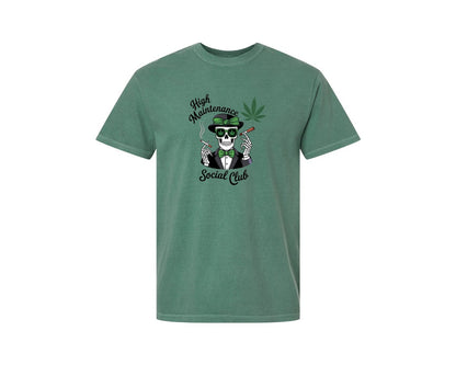 brand:Comfort Colors|color:Light Green|High Maintenance Social Club 4 Graphic T-Shirt