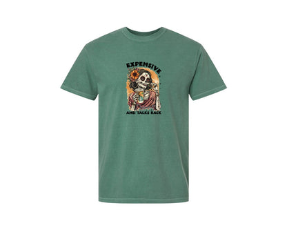 brand:Comfort Colors|color:Light Green|Expensive Difficult And Talks Back 12 Graphic T-Shirt