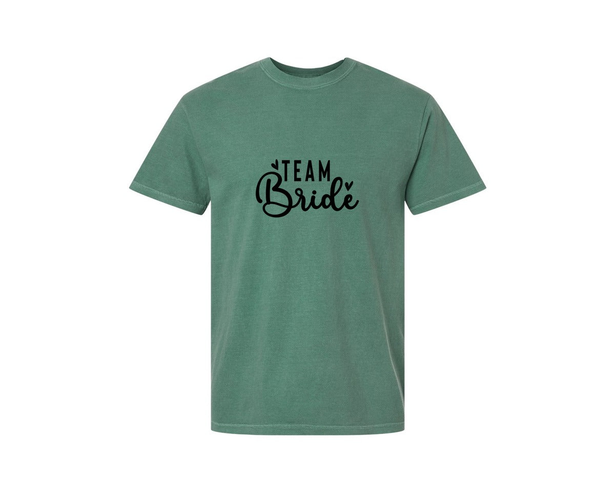 brand:Comfort Colors|color:Light Green|Team Bride Bride Graphic T-Shirt