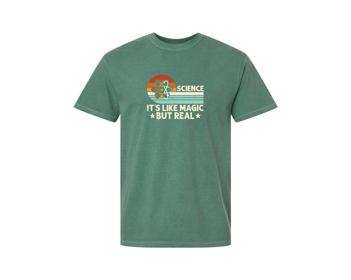 brand:Comfort Colors|color:Light Green|Science Its Like Magic But Real T Shirt 2 Graphic T-Shirt