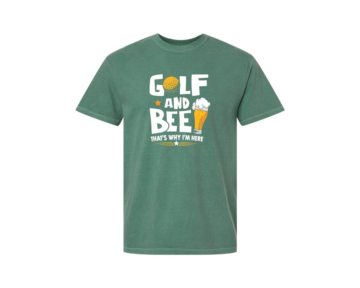 brand:Comfort Colors|color:Light Green|Funny Golf Beer Lover T Shirt Desin Graphic T-Shirt