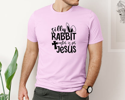 brand:Bella Canvas|color:Lilac|Silly Rabbit Easter Is For Jesus Ea Graphic T-Shirt