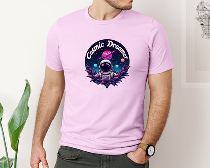 brand:Bella Canvas|color:Lilac|Cosmic Dreamer T Shirt Design Graphic T-Shirt
