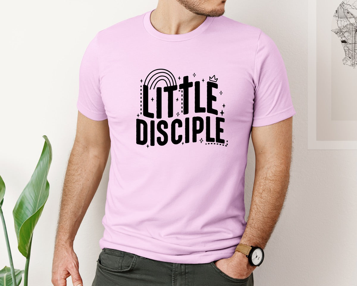 brand:Bella Canvas|color:Lilac|Retro Little Disciple Tshirt Kids Graphic T-Shirt