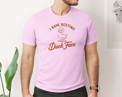 brand:Bella Canvas|color:Lilac|I Have Resting Duck Face Design Graphic T-Shirt