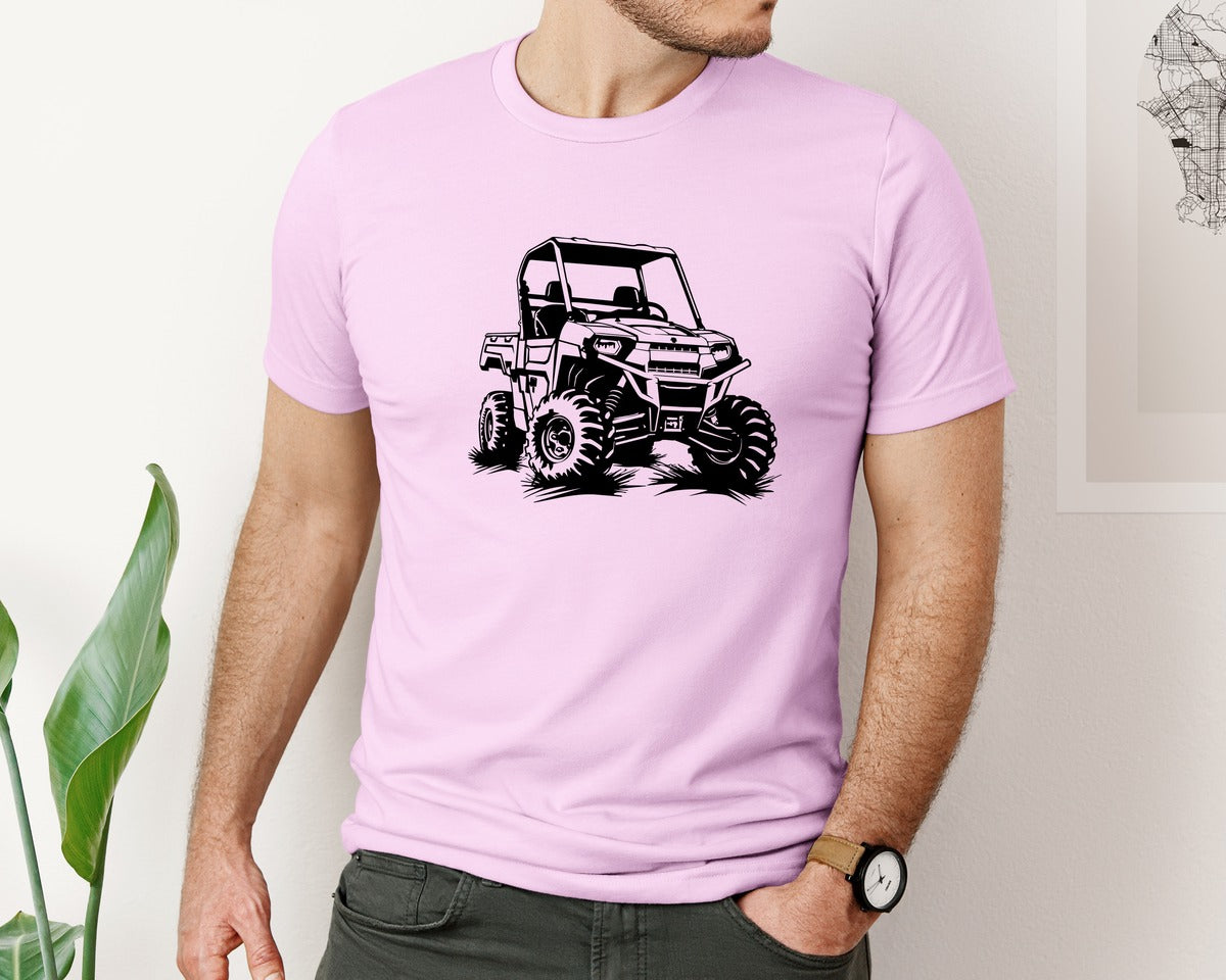 brand:Bella Canvas|color:Lilac|Atv Atv Riding Graphic T-Shirt