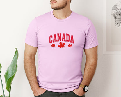 brand:Bella Canvas|color:Lilac|Canada Maple Leaf Canada Graphic T-Shirt