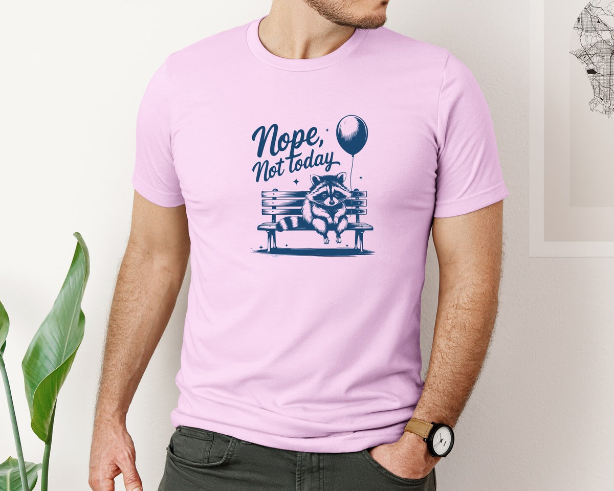 brand:Bella Canvas|color:Lilac|Nope Not Today Design 47 Graphic T-Shirt