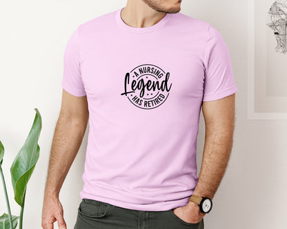 brand:Bella Canvas|color:Lilac|A Nursing Legend Has Retired 20 Graphic T-Shirt