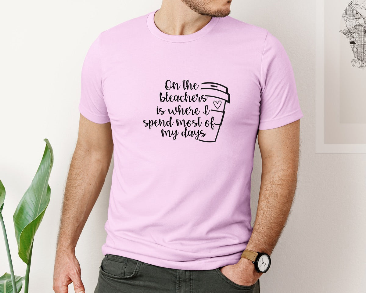 brand:Bella Canvas|color:Lilac|On The Bleachers Sports Mom Graphic T-Shirt