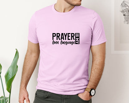 brand:Bella Canvas|color:Lilac|Pray With Me Christian Front Back Graphic T-Shirt