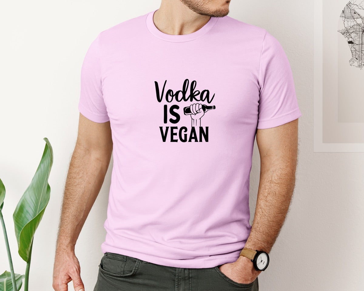 brand:Bella Canvas|color:Lilac|Vodka Is Vegan 5 Graphic T-Shirt
