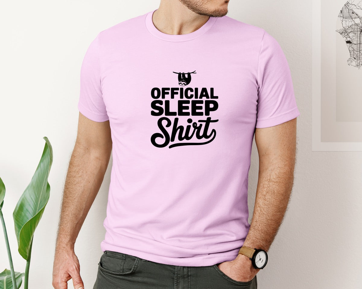 brand:Bella Canvas|color:Lilac|Official Sleep Shirt T Shirt Graphic T-Shirt