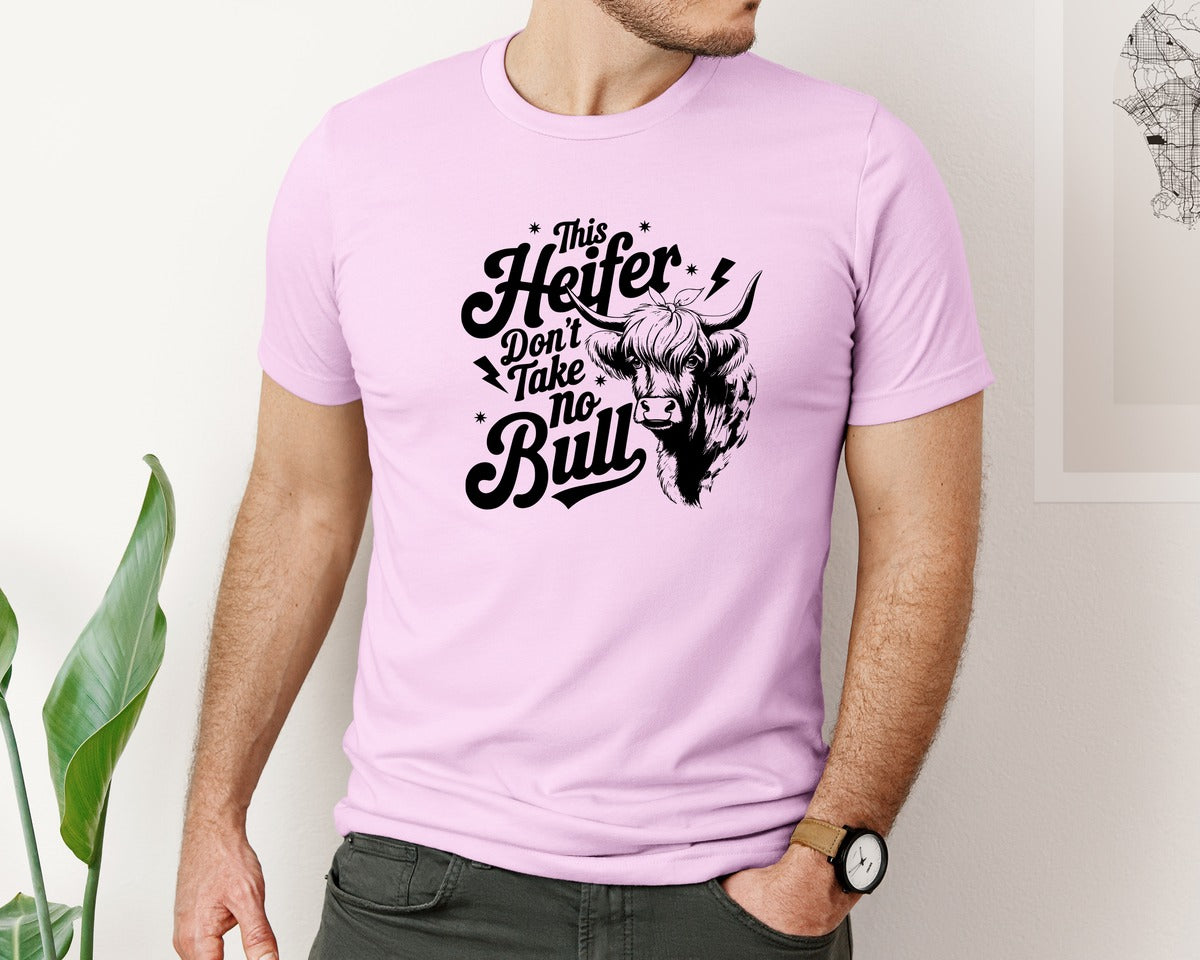 brand:Bella Canvas|color:Lilac|This Heifer Don T Take No Bull T Shi Graphic T-Shirt