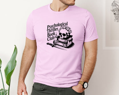 brand:Bella Canvas|color:Lilac|Psychological Thriller Book Club T S Graphic T-Shirt