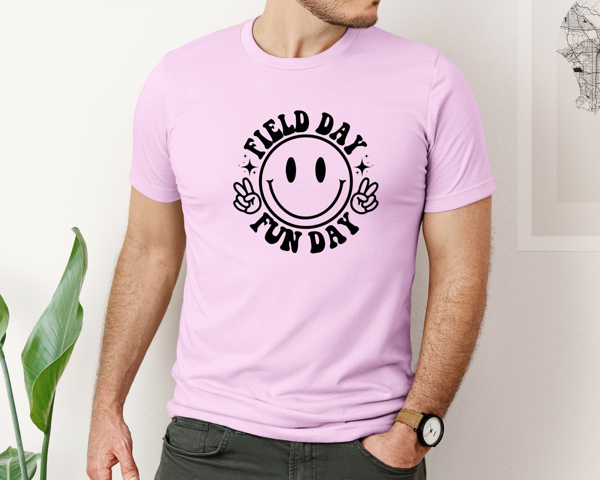 brand:Bella Canvas|color:Lilac|Field Day Fun Day Field Day Graphic T-Shirt
