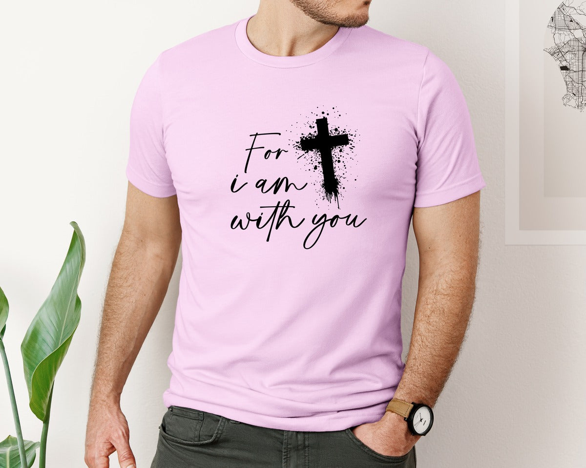 brand:Bella Canvas|color:Lilac|Fear Not Christianity Bible Graphic T-Shirt