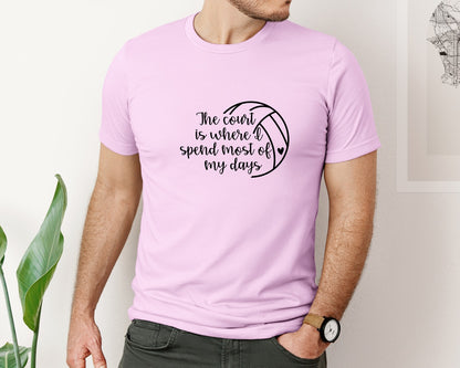 brand:Bella Canvas|color:Lilac|Volleyball Mom 24 Graphic T-Shirt