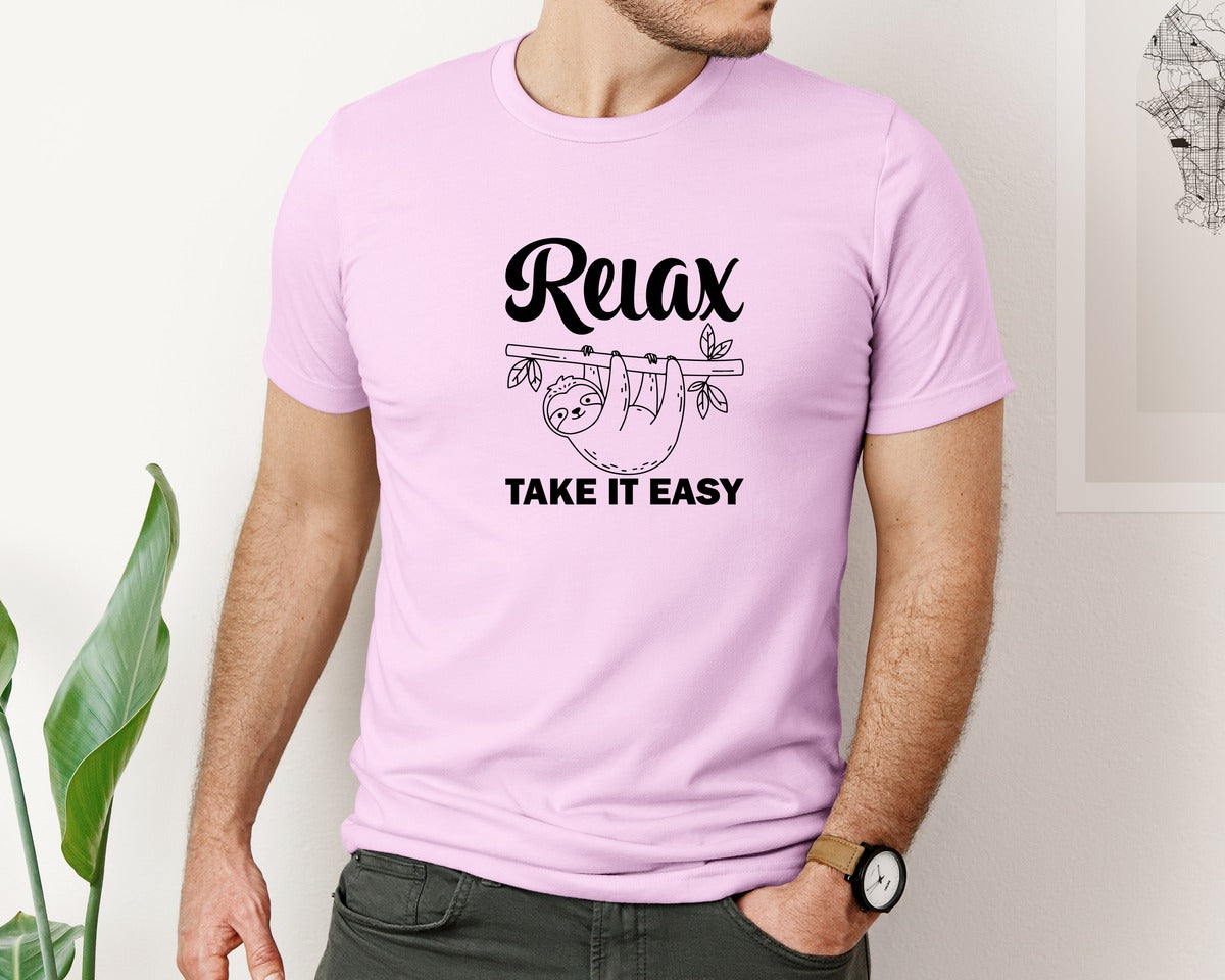 brand:Bella Canvas|color:Lilac|Relax Take It Easy T Shirt Graphic T-Shirt