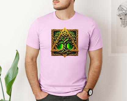 brand:Bella Canvas|color:Lilac|Celtic Tree Of Life Mystical Tree Graphic T-Shirt
