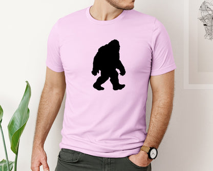 brand:Bella Canvas|color:Lilac|Bigfoot Sasquatch Figure Design Graphic T-Shirt