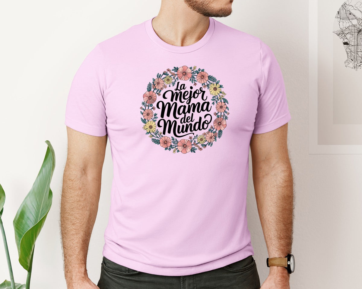 brand:Bella Canvas|color:Lilac|Spanish Mothers Day 5 Graphic T-Shirt
