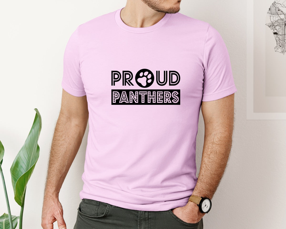 brand:Bella Canvas|color:Lilac|Panthers 4 In 1 Pack Graphic T-Shirt