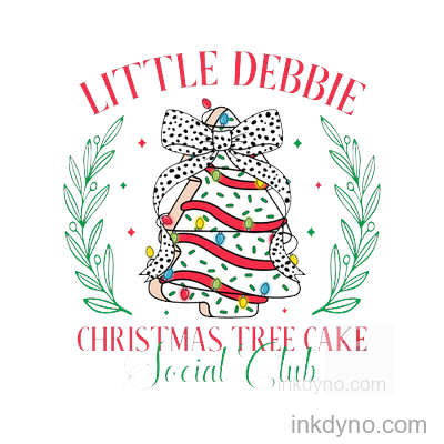 Little Debbie Tree Cakes Social Club (2) DTF Transfer – Ready to Press (Christmas)