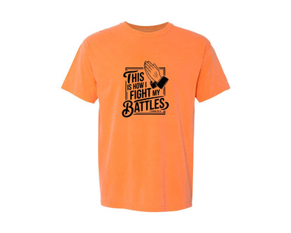 brand:Comfort Colors|color:Melon|This Is How I Fight My Battles 2 Chron 2 Graphic T-Shirt