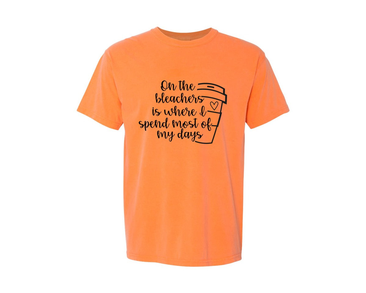 brand:Comfort Colors|color:Melon|On The Bleachers Sports Mom Graphic T-Shirt
