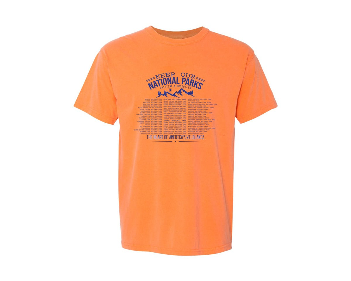brand:Comfort Colors|color:Melon|Keep Our National Parks Pristine And Graphic T-Shirt