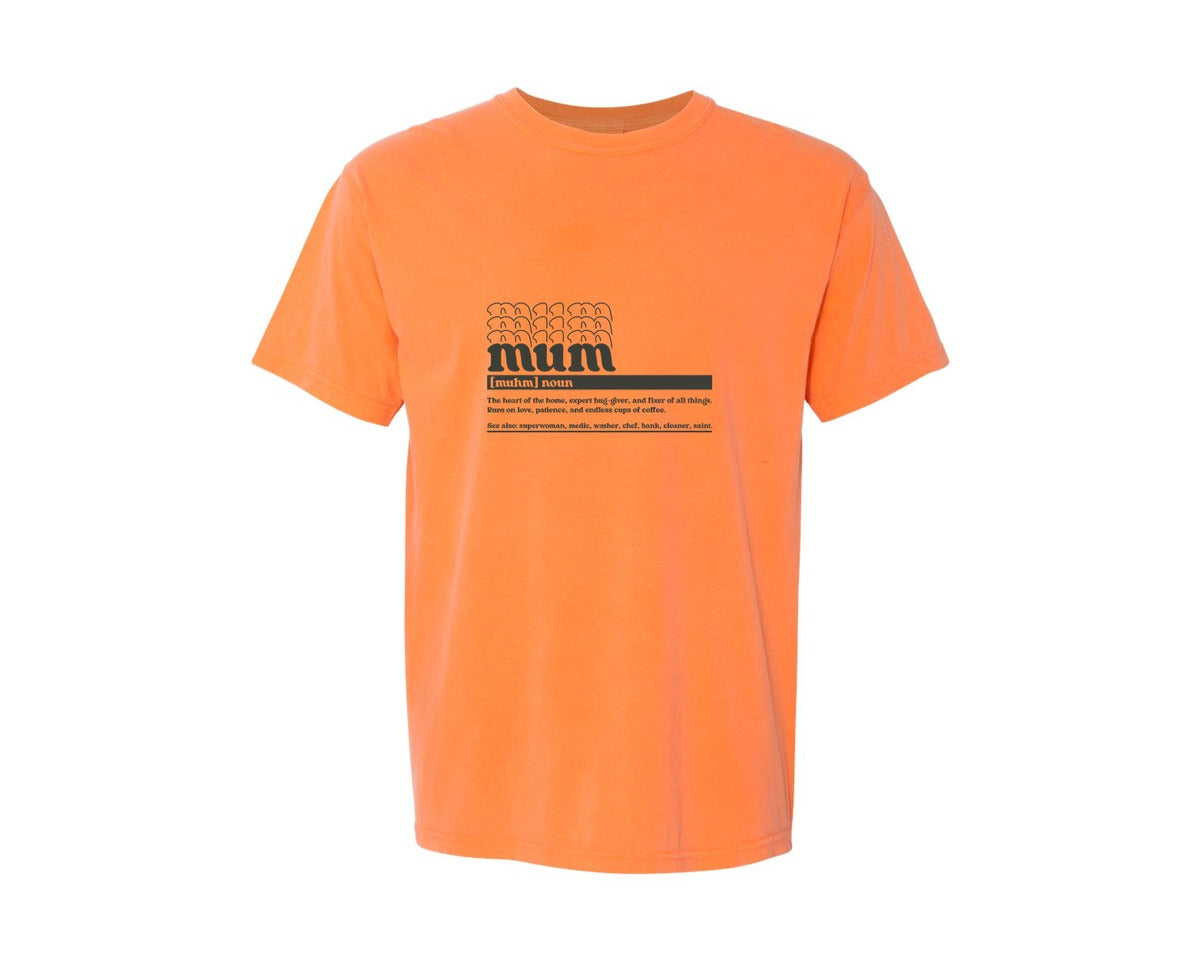 brand:Comfort Colors|color:Melon|Mother Mum Funny Definition Graphic T-Shirt