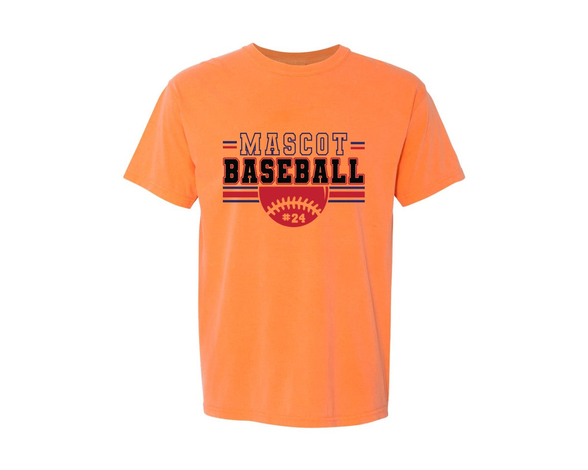 brand:Comfort Colors|color:Melon|Baseball Shirt Baseball Team Graphic T-Shirt