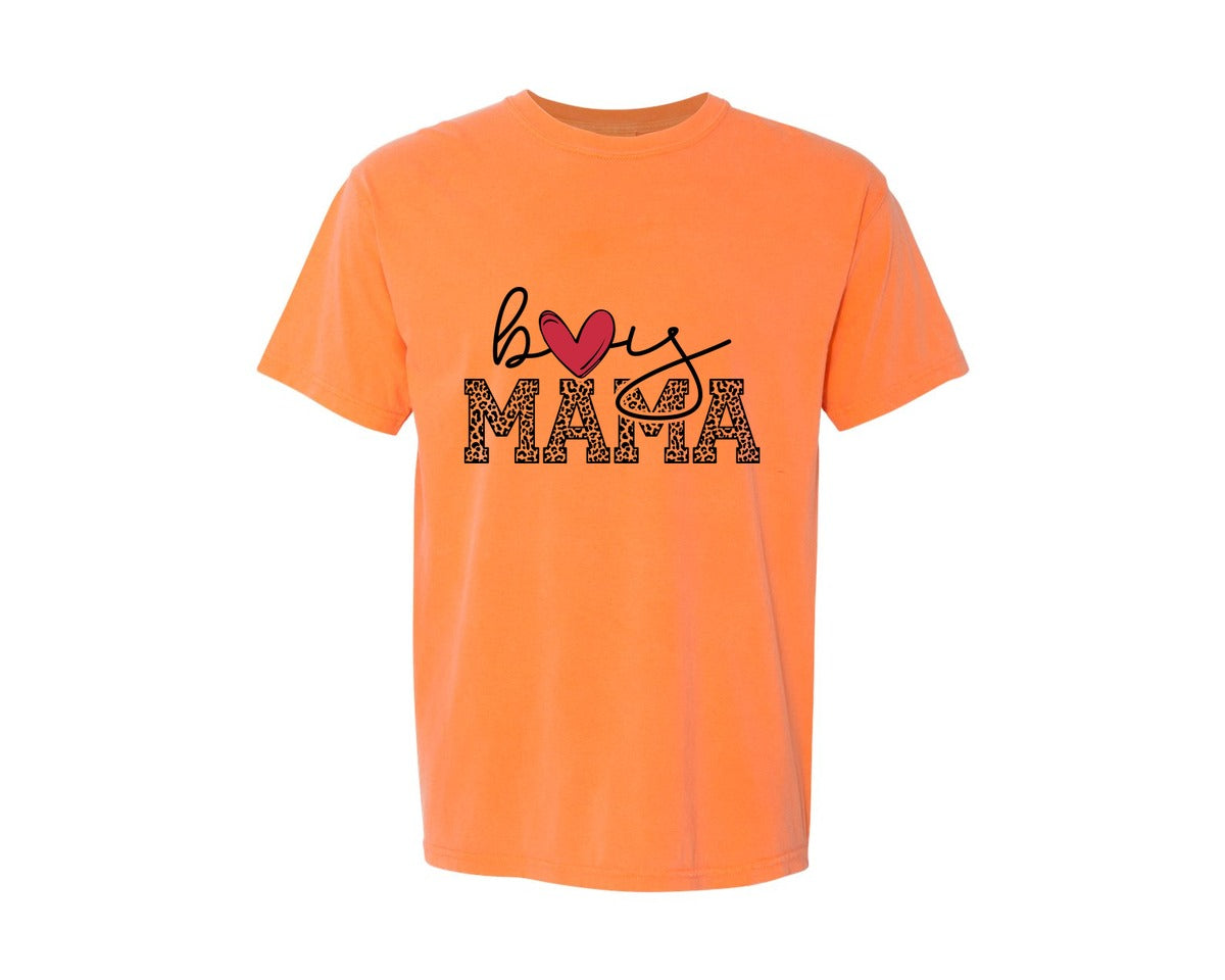 brand:Comfort Colors|color:Melon|Boy Mama Mama Boy 2 Graphic T-Shirt