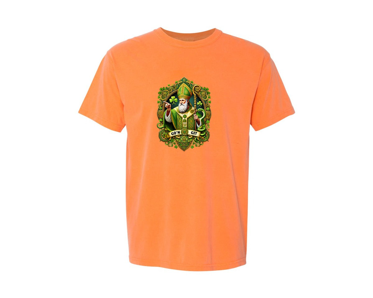 brand:Comfort Colors|color:Melon|St Patricks Day Saint Patrick Graphic T-Shirt