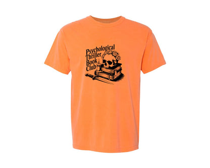 brand:Comfort Colors|color:Melon|Psychological Thriller Book Club T S Graphic T-Shirt