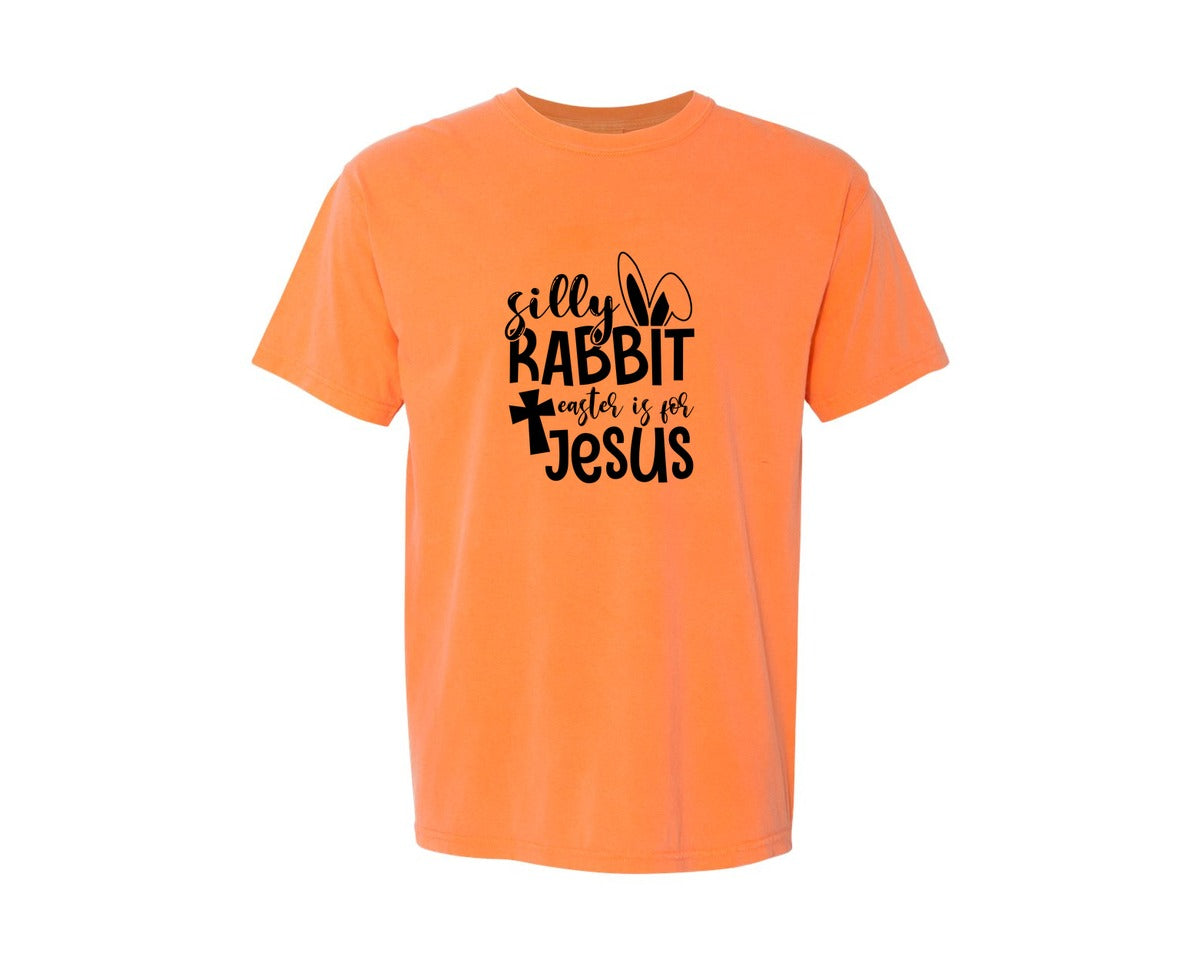 brand:Comfort Colors|color:Melon|Silly Rabbit Easter Is For Jesus Ea Graphic T-Shirt