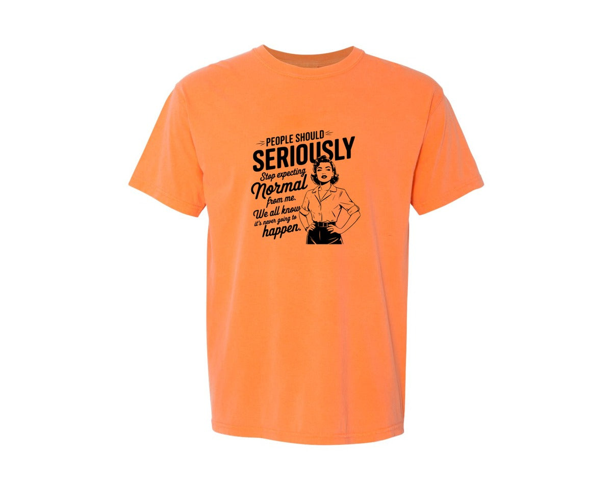 brand:Comfort Colors|color:Melon|Vintage Funny Trendy Woman Shirt Design Graphic T-Shirt