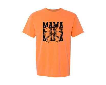 brand:Comfort Colors|color:Melon|Mama Mom Mama Coquette Graphic T-Shirt
